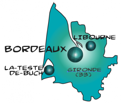 Map bordeaux in gironde